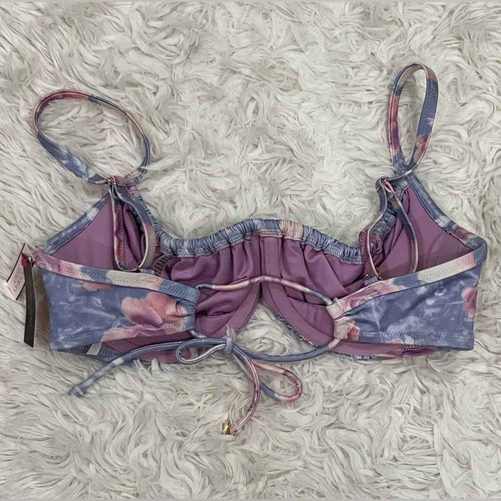 NEW Victoria's Secret Swim‎ Ruched Wicked Bikini Top 32DD Floral Underwire 32E